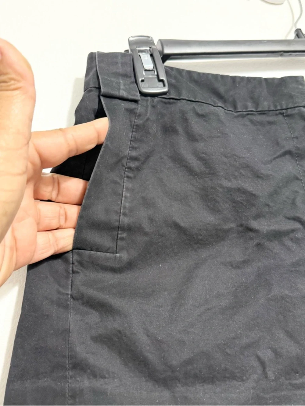 Tory Burch Black Tailored Cotton Shorts Flat Front Size 8